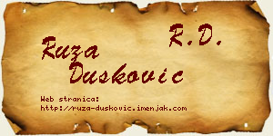 Ruža Dušković vizit kartica